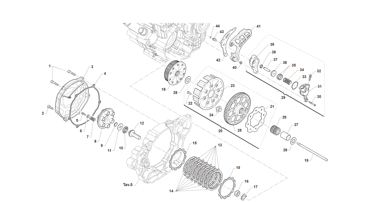 4T 250 FI MX 2014 - MOTOR - EMBRAGUE